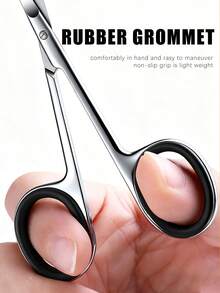 Bello Paratu 1 件装角质层剪刀专业美甲剪刀不锈钢眉毛剪刀角质层剪刀超细弯曲用于美甲睫毛眉毛工具 - 彩色 - 查看 5