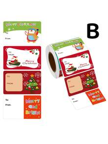 200 peças/500 peças Etiqueta Adesiva de Presente de Natal (3,8 x 5 cm), Pode Escrever, Etiquetas Decorativas Multiuso Autoadesivas para Feriados, Usadas para Embalagem de Presentes de Natal, Etiquetas Autoadesivas Universais para Uso Diário, Vários Estilos, Decoração de Natal, Natal, Artesanato de Natal