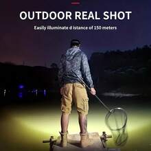 USB Rechargeable Headlamp With 5 LEDs & 4 Modes, Hands-Free Light For Outdoor Camping, Night Fishing, Hiking, Hunting, And Emergency Use - Ideal Gift For Dad And Boyfriend - 5LED headlights+USB data cable - 查看 4