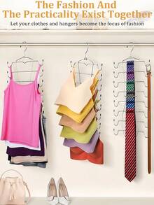 1pc Tank Top Hanger, Space Saving Bra Hanger, Non-Slip Hanging Sport Bras Holder, Closet Organizers And Storage For Camisoles Tank Tops Bras Ties Swimsuits Strappy Dress.Space-Saving Design With Non-Slip Grips For Secure Storage.Ideal For Organized & Fashion Women. - Nhiều màu - Xem 6