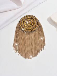 1pc Fashionable Silvery Women's Shoulder Patch Brooch, Multifunctional, Exquisite, Elegant, And Unique Personalized Luxury Men's Epaulette Accessories, Suitable For Daily Business Commuting