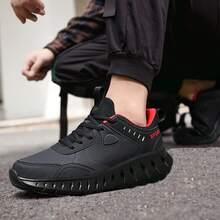 Zapatillas deportivas con cordones, de unicolor, con textura de palomitas de maíz, livianas, con amortiguación y transpirables, adecuadas para deportes, fiestas y todas las estaciones