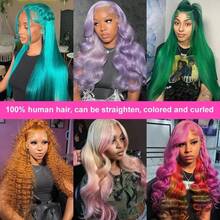 28 30 Inch 360 Lace Front Wigs Human Hair Invisi Strap 250 Density Body Wave Lace Front Glueless Wigs Human Hair Pre Plucked With Drawstring 360 HD Full Lace Frontal Wigs For Women - Natural Black - 查看 6