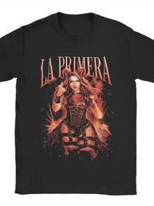 Stephanie Vaquer Wrestler Merch Unisex T Shirts Cotton Tee Graphic Printed  T-Shirt Clothes. - 黑色3 - 查看 1