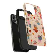 Cute Circus Cat  Case Colorful Kitten Design Fun Playful Pattern Gift For Cat Lover Durable Soft Glossy Protective Case For - Mixed Color 1 - View 7