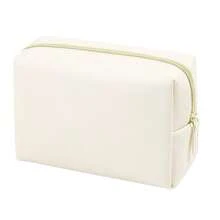 GFU Makeup Bag, Travel Cosmetic Bag For Women, Large Capacity Travel Toiletry Bag Waterproof PU Leather, Multifunctional Cosmetic Pouch For Girls, Women And Moms Gifts, Beige White{"Color_name":"Creamy"} - 奶油狀 - 查看 1
