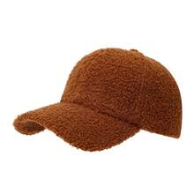 Solid Color Thickened Sherpa Baseball Cap, Outdoor Cold-Proof Windproof Korean Style Unisex Casual Beanie, Warm Knit Hat For Women, Comfortable And Fashionable Headwear Suitable For Daily Outings In Autumn/Winter - Multicolor - View 8