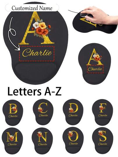 Almohadilla de ratón con reposamuñecas personalizable de EVA, almohadilla de ratón ergonómica con superficie de apoyo de muñeca suave y base antideslizante de PU, alivia el dolor, adecuada para PC, portátil, oficina y hogar, gran regalo para ancianos, amantes, amigos, novias, clientes y colegas durante las vacaciones