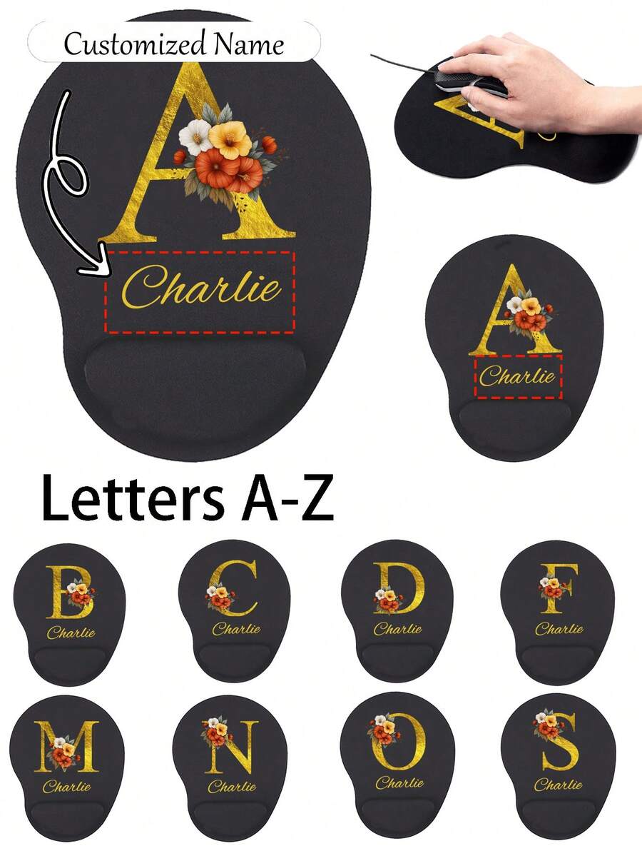 Customizable EVA Wrist Rest Mouse Pad, Ergonomic Computer Mouse Pad With Smooth Wrist Support Surface And Non-Slip PU Base, Relieves Pain, Suitable For PC, Laptop, Office And Home, Great Gift For Elders, Lovers, Friends, Girlfriends, Clients And Colleagues During Holidays - Multicolor - View 1