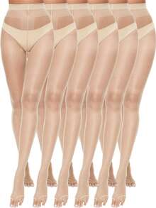 1/3/6条装女士踩脚裤，透明T字裆紧身裤，适合体重60公斤以下的女性