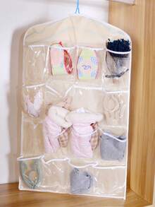 1 件 16 口袋挂袋，壁挂式收纳袋，适用于卧室、客厅、门、衣柜、小物品和衣物整理，情人节爱心