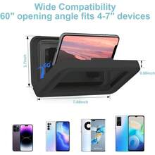 Shower Phone Holder Waterproof Anti Fog Sensitive Shower Phone Case Waterproof Phone Case Mirror Wall And Bathtub Wall Mounting Between Bathrooms Compatible With 4 - Phones.