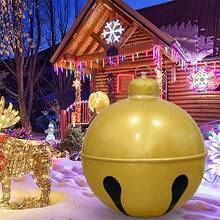1/2 piezas Bola de campana inflable, material de PVC, adecuada para decoración colgante de Navidad interior/exterior, decoración de fiesta de Año Nuevo, regalo de Navidad