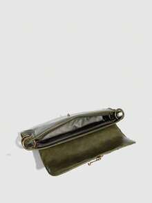 时尚古铜色单肩锁扣斜挎包、手拿包、腋下包，适合女士 - 彩色 - 查看 3