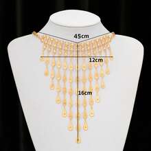 1 Vòng Cổ Khăn Quàng Cổ Nguyên Tố Vô Cực Hình Số 8, Chất Liệu Đồng Mạ Vàng 18K, Dây Xích Xương Đòn Nhiều Lớp, Trang Sức Vàng Sang Trọng Và Tuyệt Đẹp Cho Lễ Hội, Đám Cưới, Tiệc Trở Lại Trường Học, Quà Tặng Chúc Phúc Cho Người Yêu Và Bạn Thân, Thiết Kế Vòng Cổ Hình Tròn - Vàng - Xem 10