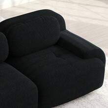 Sofas & Couches - Black + Corduroy + 2 Seat - View 7