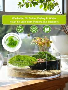 50克仿真苔藓，栩栩如生的绿色苔藓，适用于玻璃容器、假山、迷你景观，采用耐用塑料工艺材料，是圣诞装饰、场景设计的理想之选，无需电源，易于使用，可用于植物、玻璃容器装饰，外观自然，易于铺设，是圣诞节的最佳选择，也是房间装饰的完美之选。 - 彩色 - 查看 9