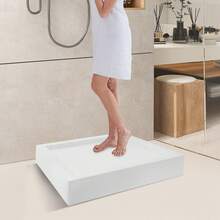 36x36" Anti-Slip Shower Pan With Center Drain - Modern White Design For Easy Installation And Enhanced Safety - White - View 8