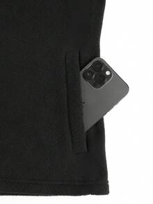 Outdoor Sports Jacket, Casual Thermal Lined Zipper Jacket, Solid Color Long Sleeve Fitness Outerwear, Jogging Running Versatile Stylish Warm Streetwear