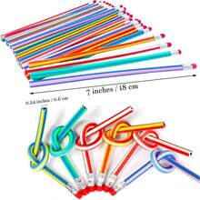 40 Pieces Flexible Soft Pencil, Soft Pencils With Eraser, Magic Bend Pencils Students, School Supplies