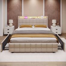 Bed Frames - Beige - Visa 8