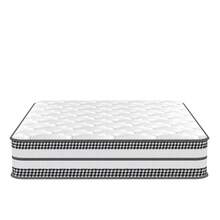 YIDATONG Matelas 90x200 en Mousse et Ressorts 27 cm Épaisseur Matelas 7 Zones Ergonomique, Hypoallergénique, Soutien Optimal, Confort - Noir et Blanc - Voir 4
