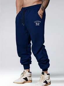 男士修身抽绳腰运动裤，休闲时尚，春秋季