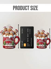 Catygift Individuelle Lebkuchen-Familien Weihnachtsornamente, personalisierte, individuell geformte Feiertags-Dekoration, Geschenk für Eltern, Sammlerstück 2025