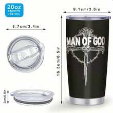 1pc 20 Oz Stainless Cup, Sublimation Mug, Rust Resistant Stainless Steel Ensures Longevity, Coffee Bar Accessory, Enjoying Lemonade While Sunbathing At The Beach, Hot And Cold, Incensed Spirituality Tri