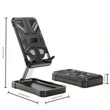 Supporto per telefono regolabile a 360°, struttura in metallo robusta, finitura in legno di noce, pieghevole per tavolo e viaggio, compatibile con Apple 16/15/14/13 Pro Max/12/11, iPad Mini, organizzazione desktop salvaspazio, ottimo regalo per utenti Android e iPad