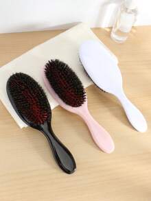 1pc Nylon And Boar Bristle Hair Brush Set, Curved Air Cushion Anti-Tangle Combination Set, Suitable For Scalp Massage And Smoothing Frizz, Anti-Static Hair Care Brush, Suitable For All Hair Types, Portable Daily Styling Hair Tool Accessory - Multicolor - View 8