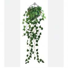 Kit Vaso + 3 Pendentes  Canto de Parede Fibra de Coco para Plantas naturais e artificiais Suporte de Canto Decorar - Verde - Visão 4