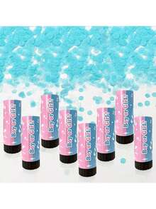 8个五彩纸屑礼炮，适用于性别揭晓派对、婚礼、返校季、生日派对、迎婴派对、周年纪念、圣诞节、返校用品、教室装饰、新年派对、趣味派对用品、装饰品和小礼物、房间家居装饰、母亲节、毕业典礼等场合（请勿将发射管对准人或物体）。 - 彩色 - 查看 13