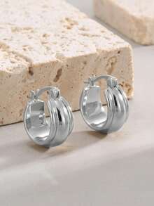 Charm-In Thick Earrings, Teardrop-Shaped Earrings, 18K Gold Plated Earrings - Hypoallergenic And Fade-Resistant Earrings. Jewelry Gift, Suitable For Giving To Girlfriend, Mother Or Wife.