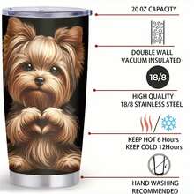 1pc 20 Oz Stainless Cup, Coffee Mug, Fits Most Car Cup Holders For Travel Convenience, Water Bottle For Girls, Cold Drinks For Backyard BBQ Parties, Gifts For Women, Mom, Friend, Sister, A Puppy Paws Perspectiv
