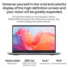 Lenovo 15.6" Laptop, Intel Core N100, Lightweight Office Laptop, 15.6" HD Display, Large Battery, Long-Lasting Battery Life, Fast Charging, Slim Body, Portable Office, Business Laptop, Gray - Grey - View 5