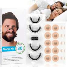 30 Tiras Nasales Antironquidos, Antironquidos Dilatadores Nasales Magnéticos, Respingador de Nariz, Reduce Ronquidos, para Respirar Mejor, para el Hogar, Deportes y Viajes - 1 - Ver 2