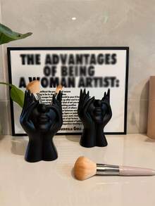 1pc Human Body Shaped Desk Organizer, Multi-Functional Pen/Makeup Brush Holder