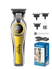 Cortadora de pelo eléctrica profesional Kemei KM-1784 para hombres | Motor de 7200 RPM, recortadora de barba inalámbrica recargable por USB | Diseño silencioso, 3 peines ajustables | Ideal para cortes de pelo en casa y salones - Multicolor - Ver 11