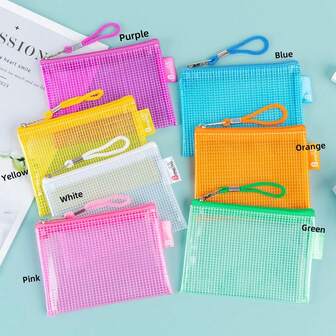 Transparent Small File Bag, Waterproof Mini Coin Purse, Lightweight Cash Holder, Portable Coin Pocket, Small Wallet, Card Holder, Earphone Bag, Bank Card Storage Bag