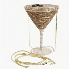 Women Goblet Rhinestone Evening Bag Cocktail Cup Diamond Clutch Funny Crystal Prom Handbag Wedding Purse For Party - Coffee - View 4