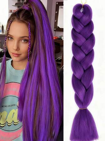 女士编织接发 1 包 100 克/包 24 英寸高温巨型合成编织发 适用于扭结钩编辫子