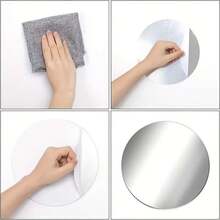 12 piezas Juego de espejos acrílicos irrompibles, pegatinas de espejo autoadhesivas, kit de decoración de centro de mesa para bodas, bandejas de espejo flotante redondas, adecuado para regalos de despedida de soltera y decoración de mesa, velas de fiesta de cumpleaños, decoración del hogar en mosaico, superficie lisa, estilo minimalista esencial para entusiastas de bricolaje, pegatinas de pared, decoración de habitación, decoración de pared, pegatina de pared, decoración de dormitorio, decoración de cocina - Multicolor - Ver 11