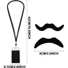 Agent Costume Secret Service Costume Accessories Set Earpiece Zipper Ties ID Card For Halloween Party Use Durable Black Material With Practical Features