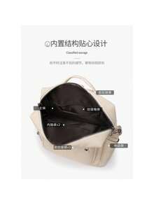 New 2025 Women's Backpack, Solid Color, Lightweight, Large Capacity And Multifunctional Model 2237 - Màu be - Xem 8