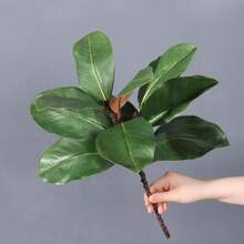 3.6Ft Artificial Magnolia Tree, Fall Artificial Magnolia Branch, Tropical Banyan Plants Fake Rubber Branch,Real Touch Fiddle Leaves, Artificial Greenery, For Home Garden Office Balcony Decoration, Room Decor, Valentine's Day Decor, Bedroom Decoration, Home Decor