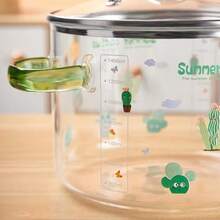 Clear Glass Simmer Pot For Stove 1.6L Cooking Saucepan With Cover HeatResistant Cookware Set Stovetop Pot And Pan With Lid Soup Milk Baby Food Fruit And Spices/ 56 FL OZ