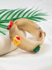 1 件欧美风格树脂圣诞手链，适合节日派对佩戴 - 均碼 - 查看 3