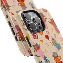 Cute Circus Cat  Case Colorful Kitten Design Fun Playful Pattern Gift For Cat Lover Durable Soft Glossy Protective Case For - Mixed Color 1 - View 6