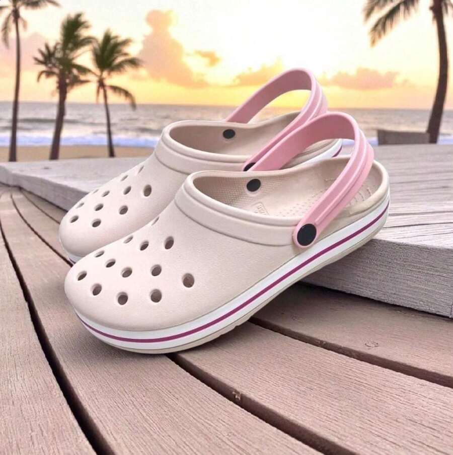 Adult Women's And Men's Slippers Lightweight And Comfortable Girls' And Boys' Sandals Simple Beach Casual Openwork Fabric Slippers Beach Holiday School Home Outdoor - 摩卡棕 - 查看 1
